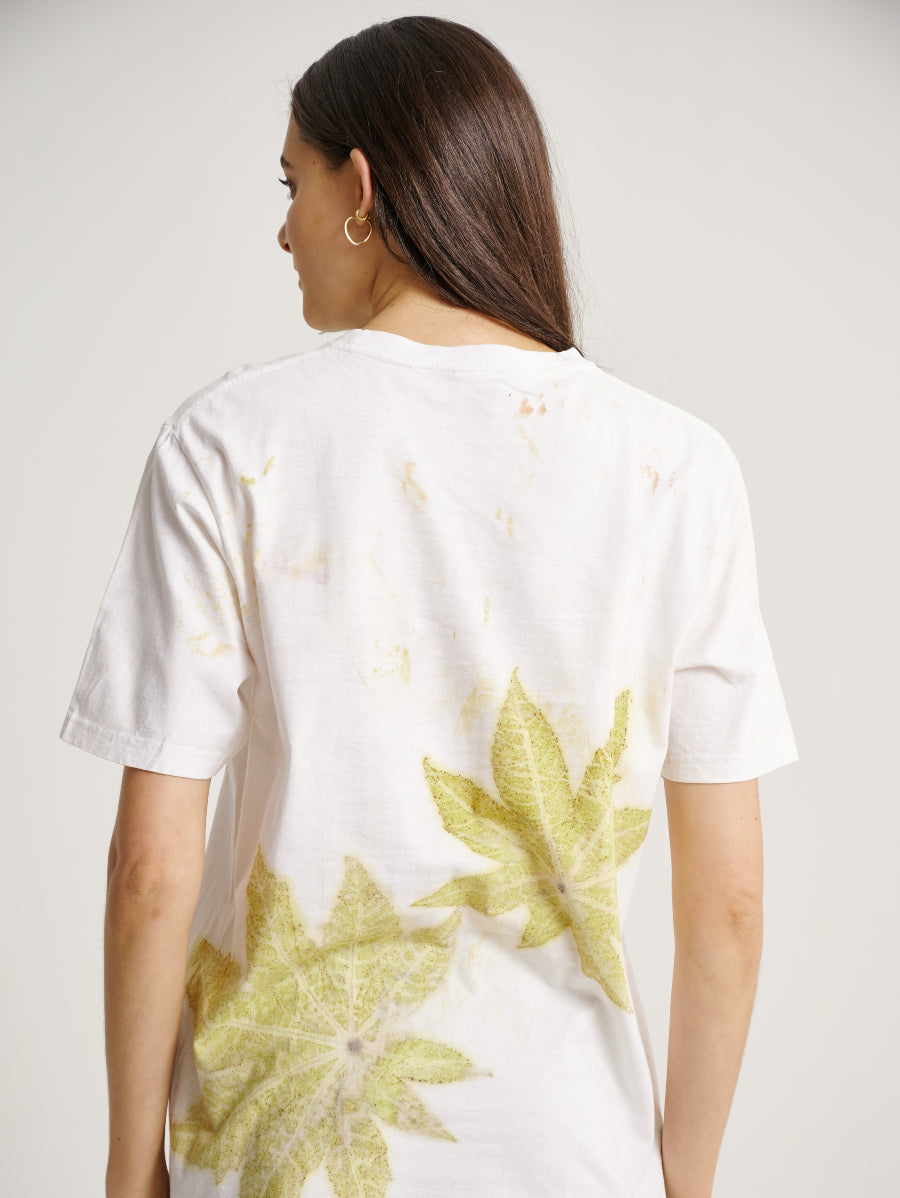 Green Eco Word Jarak Eco Print Short Sleeves T-shirt