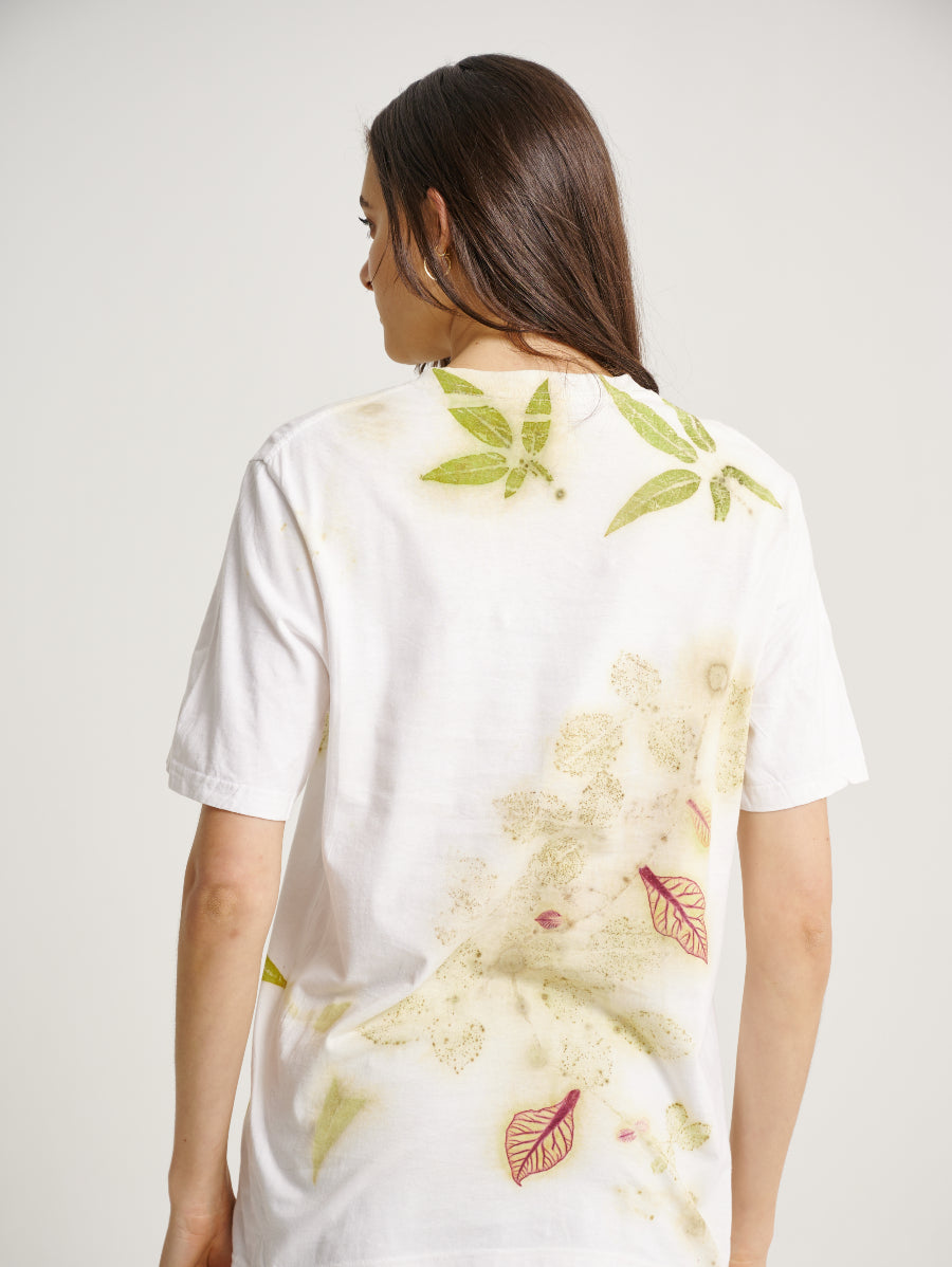 Green Lemuni Eco Print Short Sleeves T-shirt