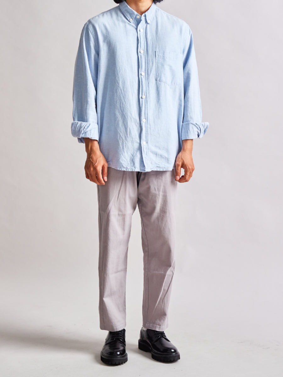 Light Grey Cotton Linen Mens' Relax Pants