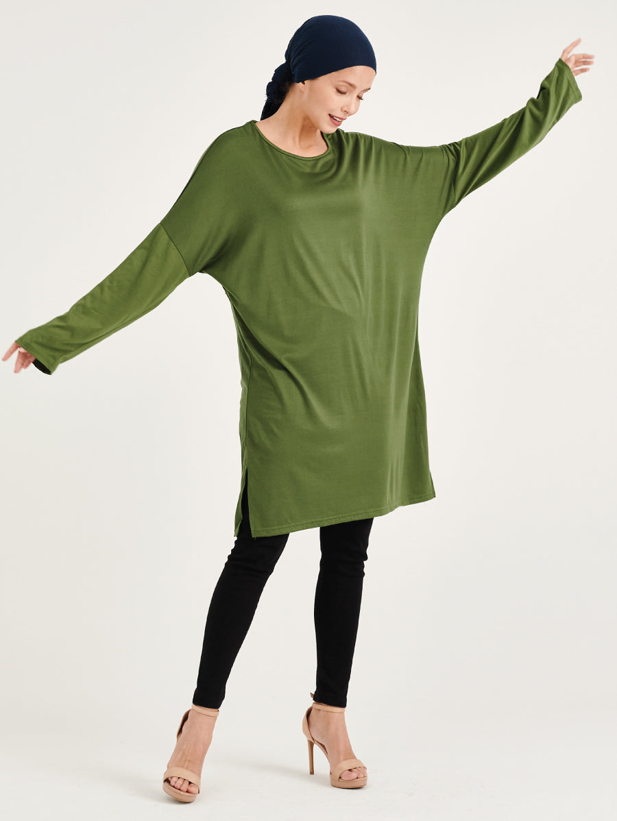Green Elya Long Sleeved Blouse