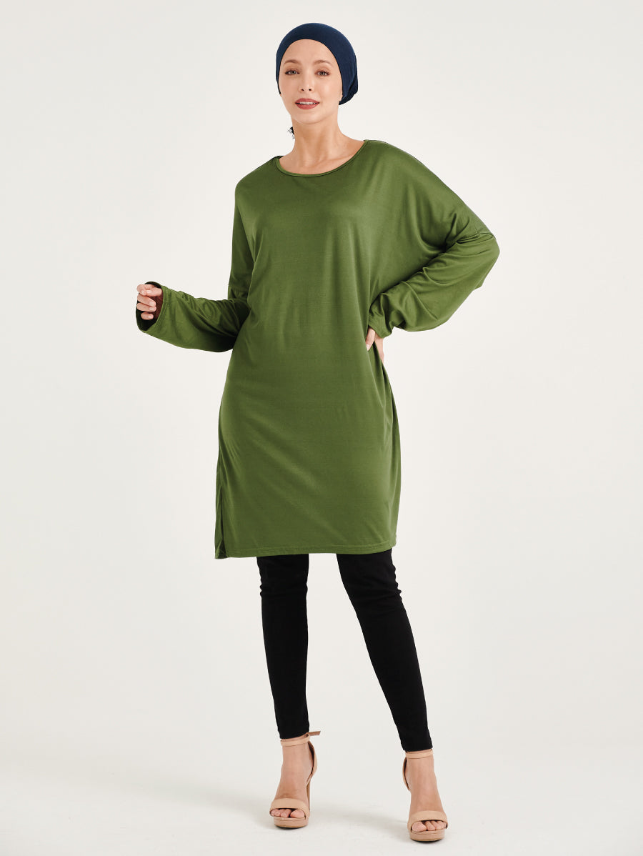 Green Elya Long Sleeved Blouse