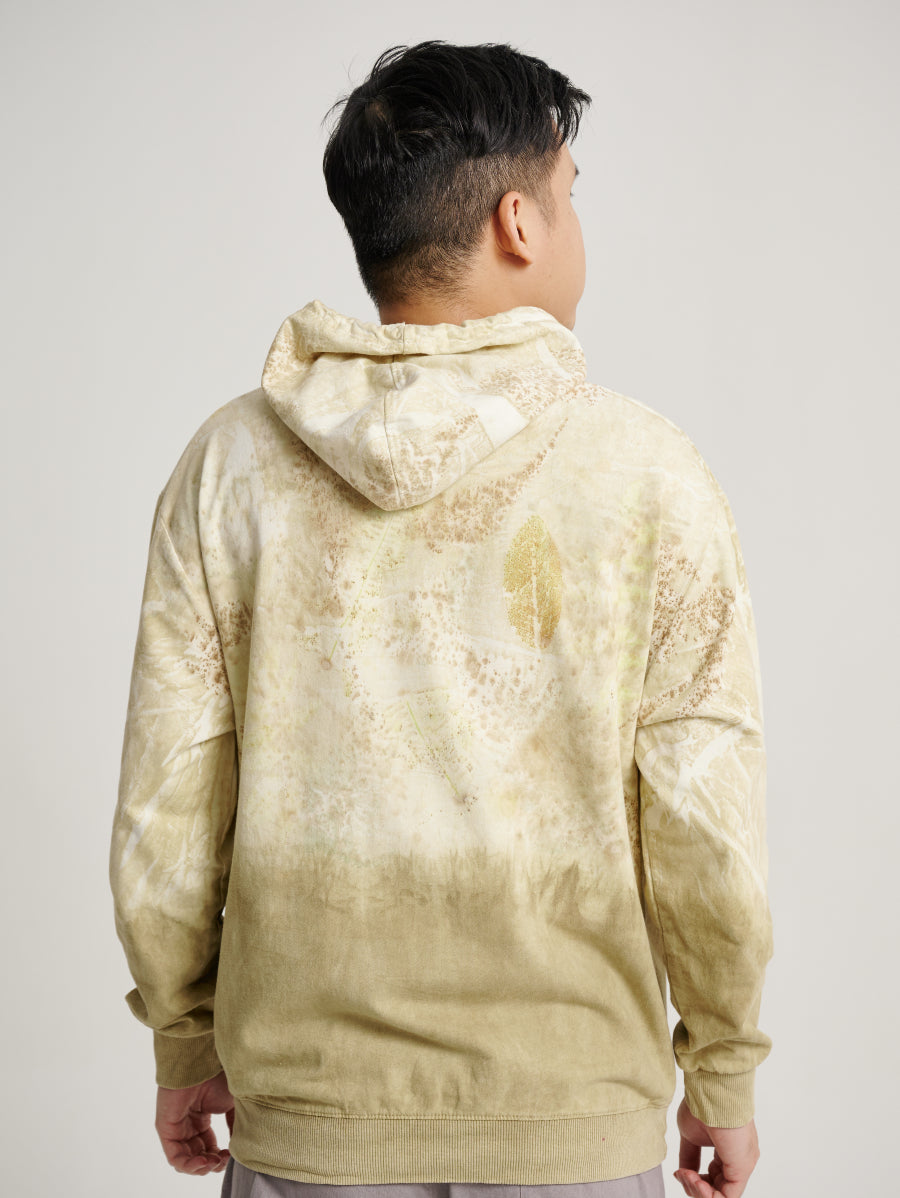 Natural Dye Ketapang Plant Dual Tone Top Print Base Eco Print Men Hoodie
