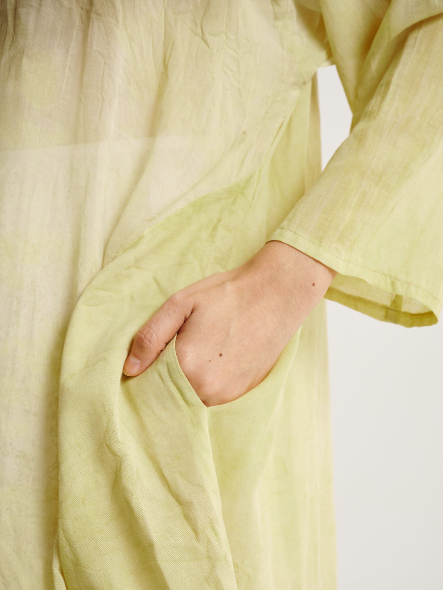 Green Tie Dye Mango Plant Dress