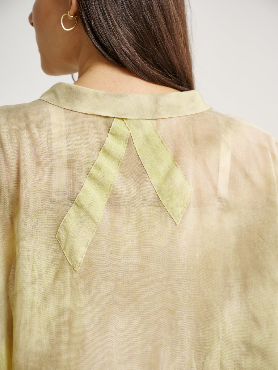 Green Tie Dye Mango Plant Dress