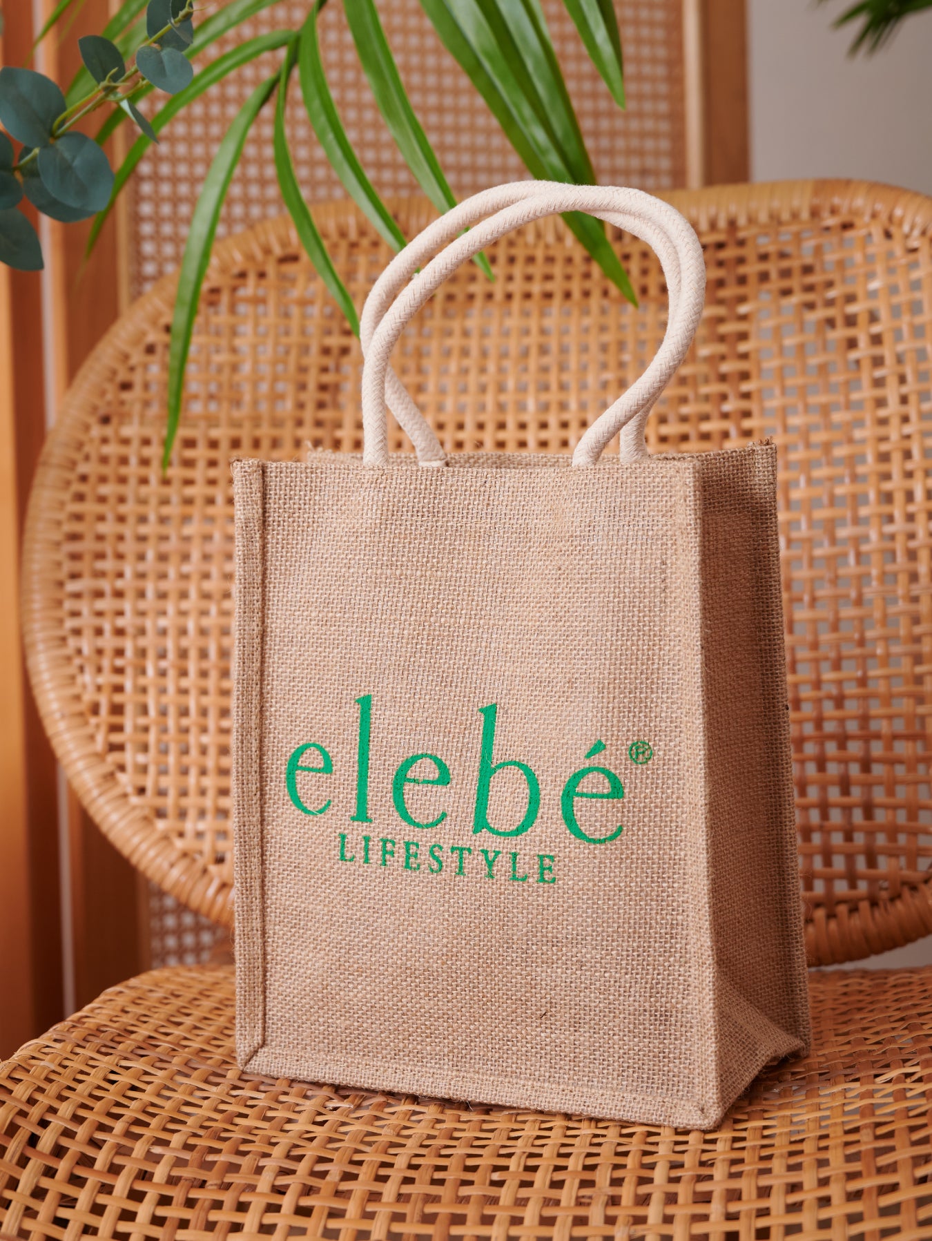 Brown Linen Canvas Bag