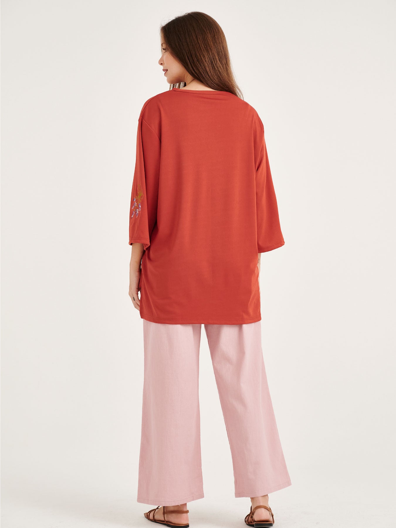 Red Embroidery Blouse