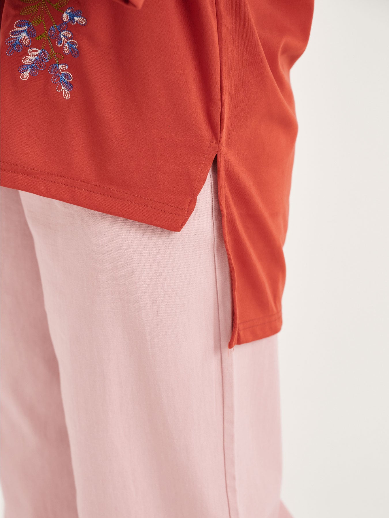 Red Embroidery Blouse