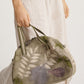 Handbag Dirty Green Eco Print Scattered Patten