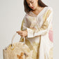 Eco Print Handbag Brown Scattered Pattern