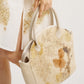 Eco Print Handbag Brown Scattered Pattern