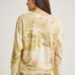 Natural Dye Jati and Eucalyptus Plant Scatterd Pattern Eco Print Long Sleeve T-shirt