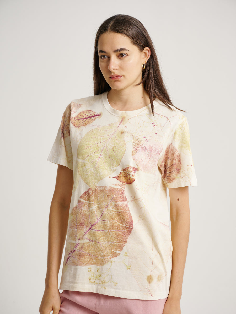 Jati Balance Pattern Eco Print Short Sleeves T-shirt