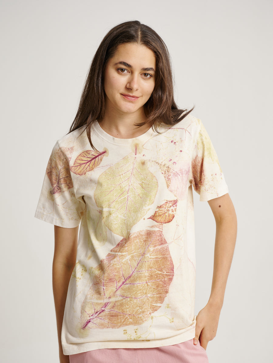 Jati Balance Pattern Eco Print Short Sleeves T-shirt