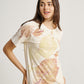 Jati Balance Pattern Eco Print Short Sleeves T-shirt
