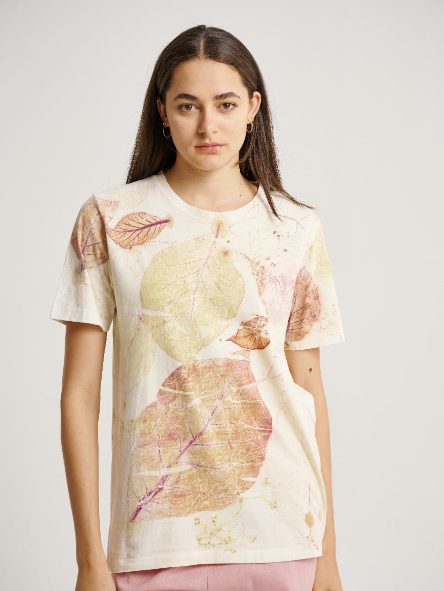 Jati Balance Pattern Eco Print Short Sleeves T-shirt