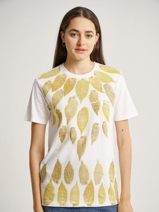 Brown Cherry Kampung Eco Print Short Sleeves T-shirt