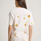 Flower Plant Scattered Pattern Eco Print Short Sleeves T-shirt