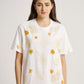 Flower Plant Scattered Pattern Eco Print Short Sleeves T-shirt
