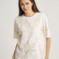 Minimal Eco Print Ferns Plant Feather Pattern Short Sleeves T-shirt