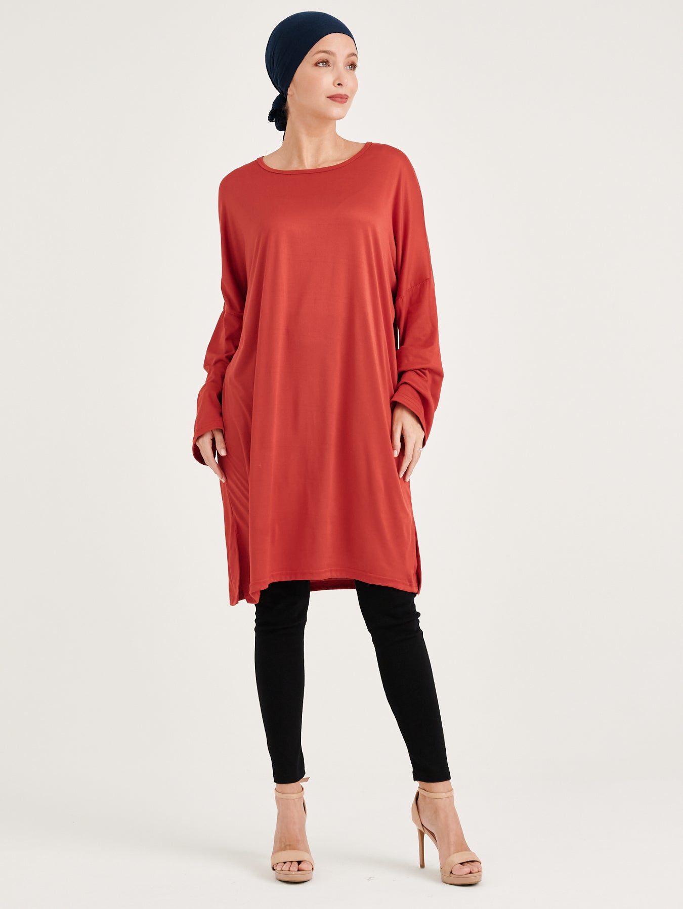 Red Elya Long Sleeved Blouse