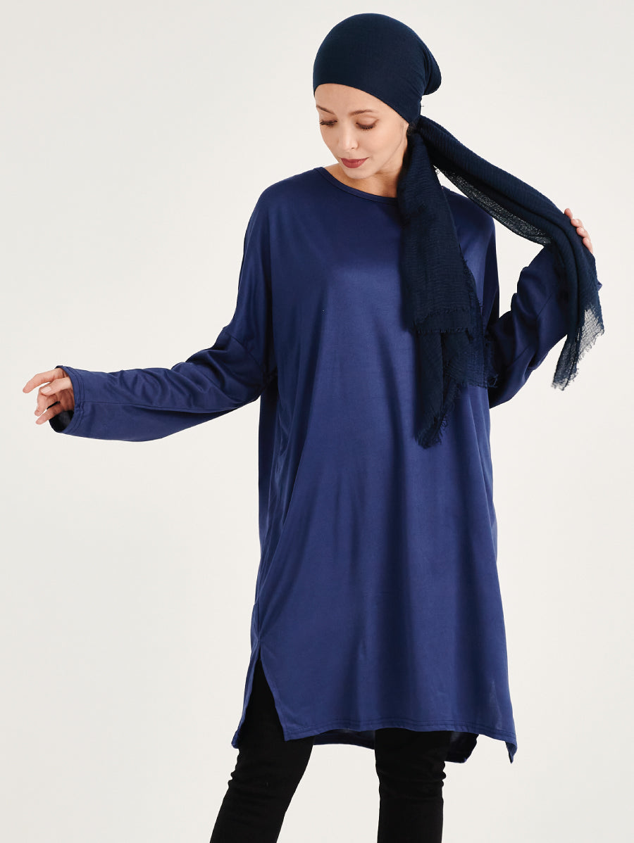 Navy Elya Long Sleeved Blouse