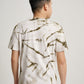 Green Tie Dye Ketapang Plant Whirl Pattern Men Short Sleeve T-shirt