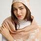 Pastel Brown Cempedak Motif Natural Dye Print Silk Scarf