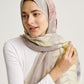 Abstract Flowers Motif Natural Dye Grey Silk Scarf