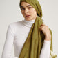 Army Green Ketapang Motif Natural Dye Print Silk Scarf