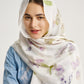 Pastel White Bagonia (Leaf) Motif Eco Print Silk Scarf