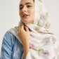 Pastel White Bagonia (Leaf) Motif Eco Print Silk Scarf