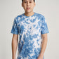 Blue Tie Dye Indigo Plant Ice Crack Pattern Men Short Sleeve T-shirt