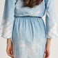 Pastel Blue Baju Kurung Tie Dye Indigo Plant Diamond Pattern
