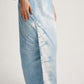 Pastel Blue Baju Kurung Tie Dye Indigo Plant Diamond Pattern