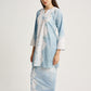 Pastel Blue Baju Kurung Tie Dye Indigo Plant Diamond Pattern