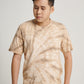 Brown Tie Dye Avocado Plant Whirl Pattern Men Short Sleeve T-shirt