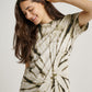 Green Tie Dye Ketapang Plant Whirl Pattern Short Sleeve T-shirt