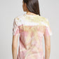 Pink Natural Dye Secang Plant Scattered Pattern Eco Print Short Sleeve T-shirt