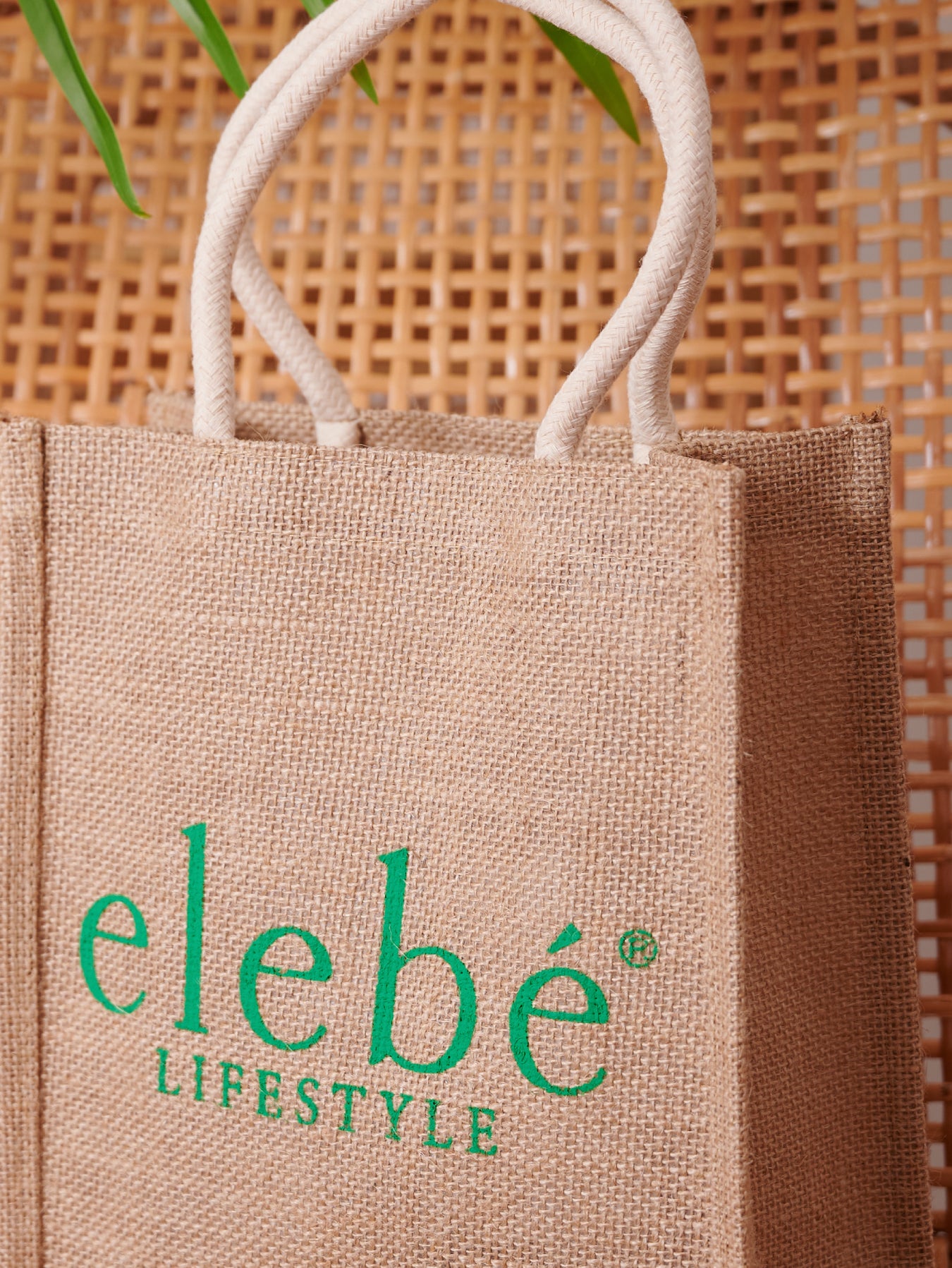 Brown Linen Canvas Bag