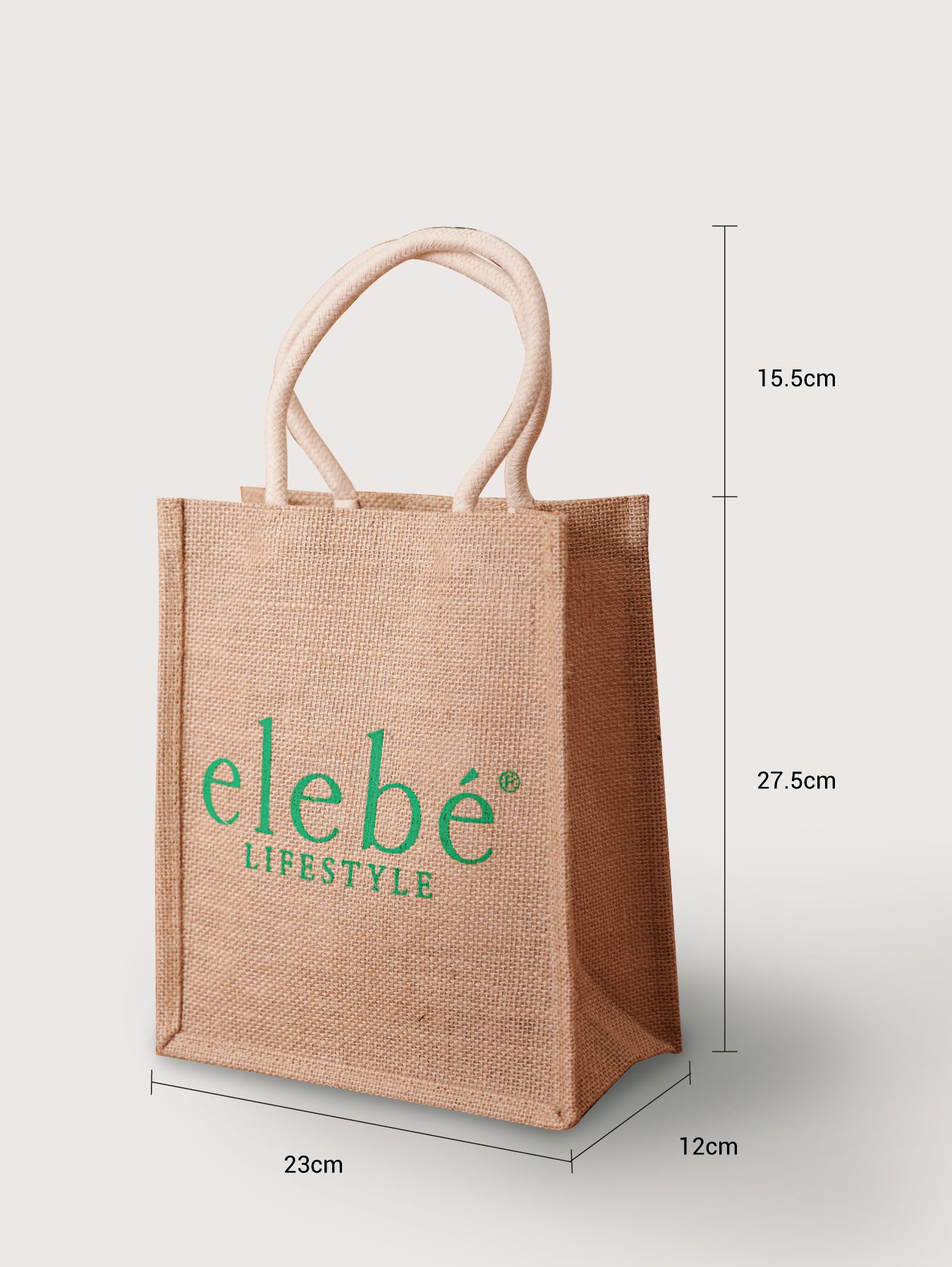 Brown Linen Canvas Bag