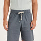 Blue Cotton Linen Mens' Relax Short Pants