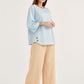 Sky Blue Button Blouse