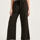 Charcoal Black Cotton Linen Pants