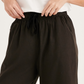 Charcoal Black Cotton Linen Pants