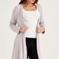 Light Purple Tie Waist Belt Cardigan