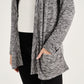 Grey Cozy Knit Cardigan with Side Pocket