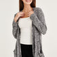 Grey Cozy Knit Cardigan with Side Pocket