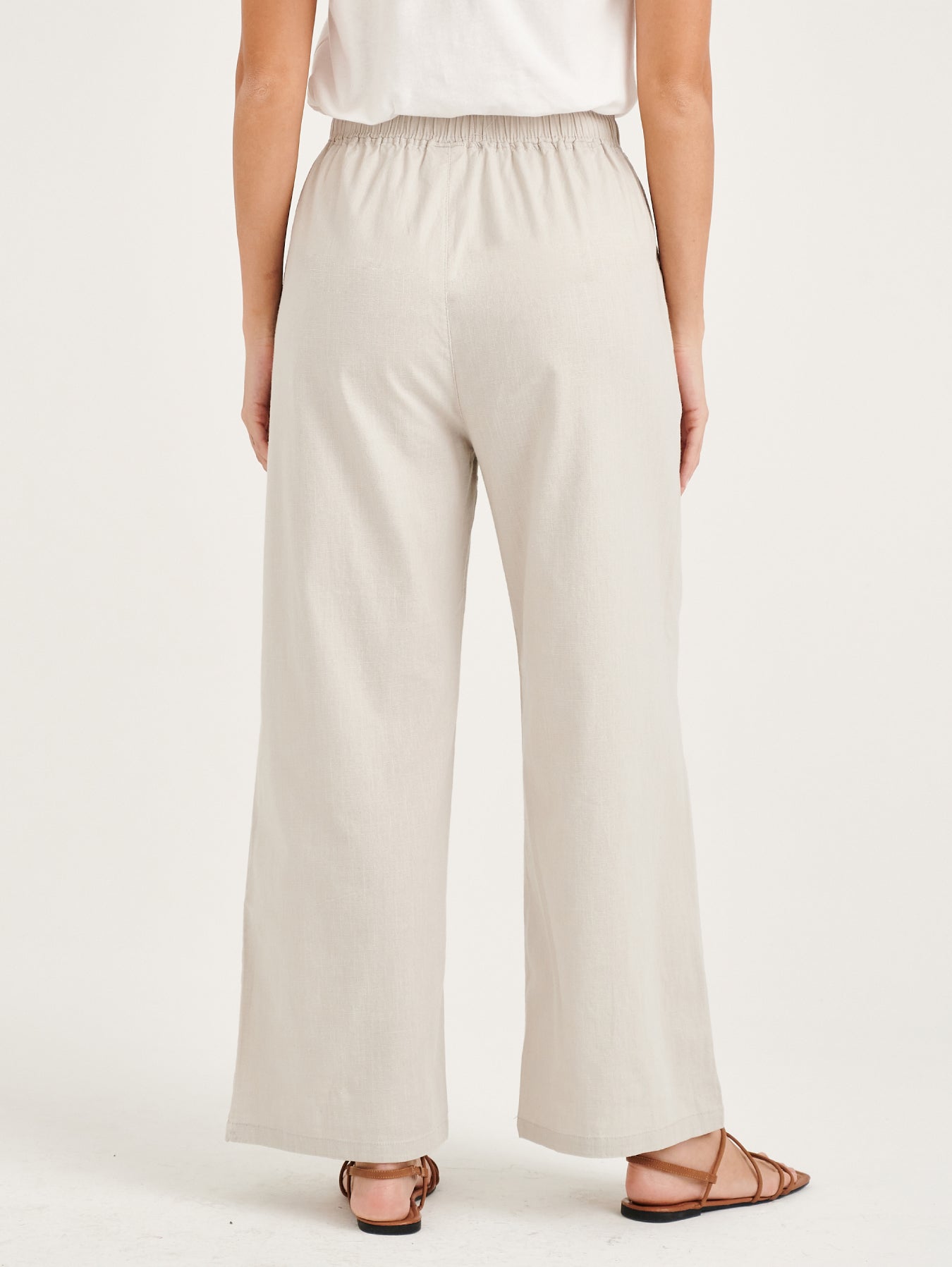 Light Grey Cotton Linen Pants