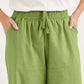 Green Sofea Cotton Linen Pants