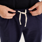 Navy Cotton Linen Mens' Relax Pants